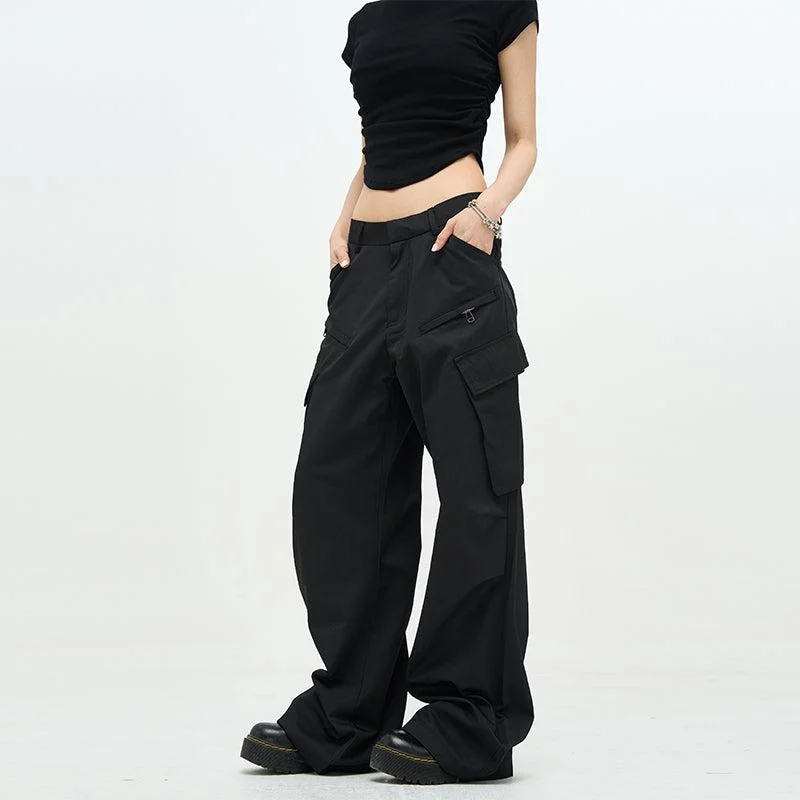 Multi Slant Pocket Loose Pants