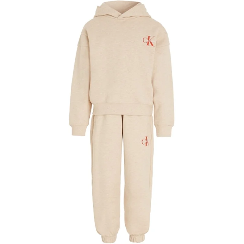 Calvin Klein Monogram Small Sweatsuit Heather Beige