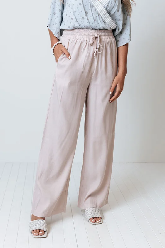 Joyful Evening High Waist Pants In Rose Quartz