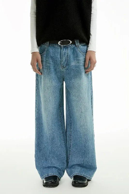 Regular Cut Faded Jeans