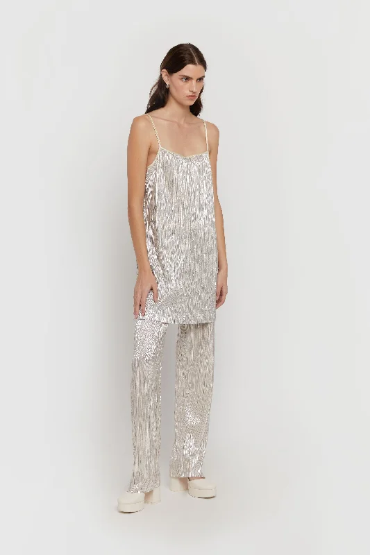 SPARKLY PLEATED PANT