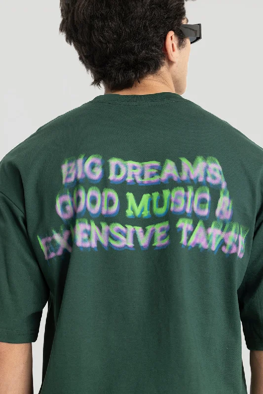 Big Dreams Green Oversized T-Shirt