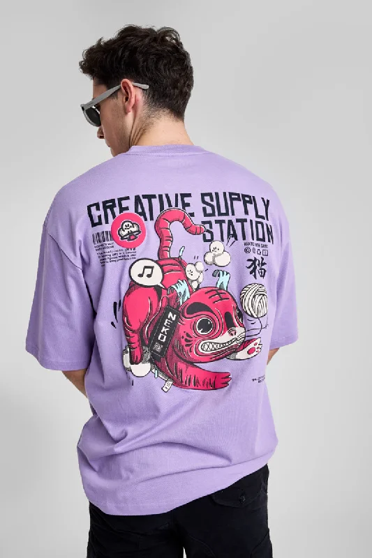 Creative Supply Lavender Oversized T-Shirt