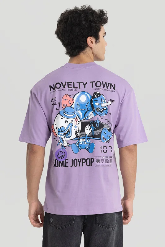 Novelty Town Lavender Oversized T-Shirt