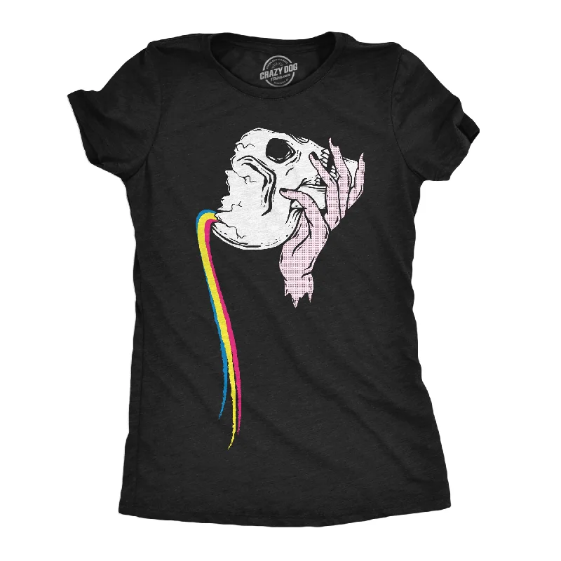 Pouring Rainbow Skull Women's T Shirt