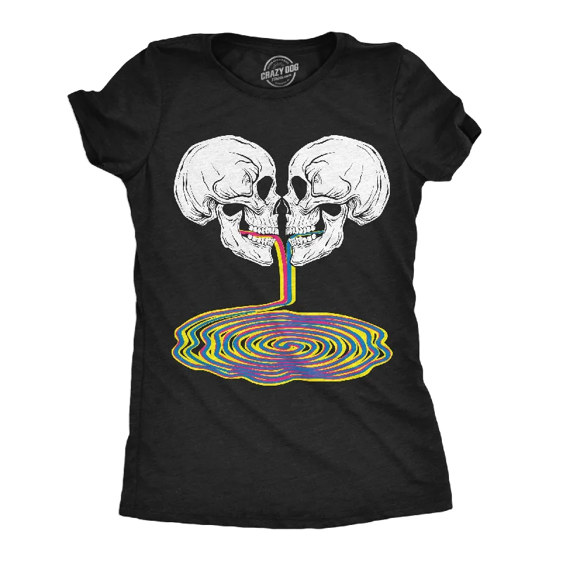 Skull Rainbow Puddle Women's T Shirt