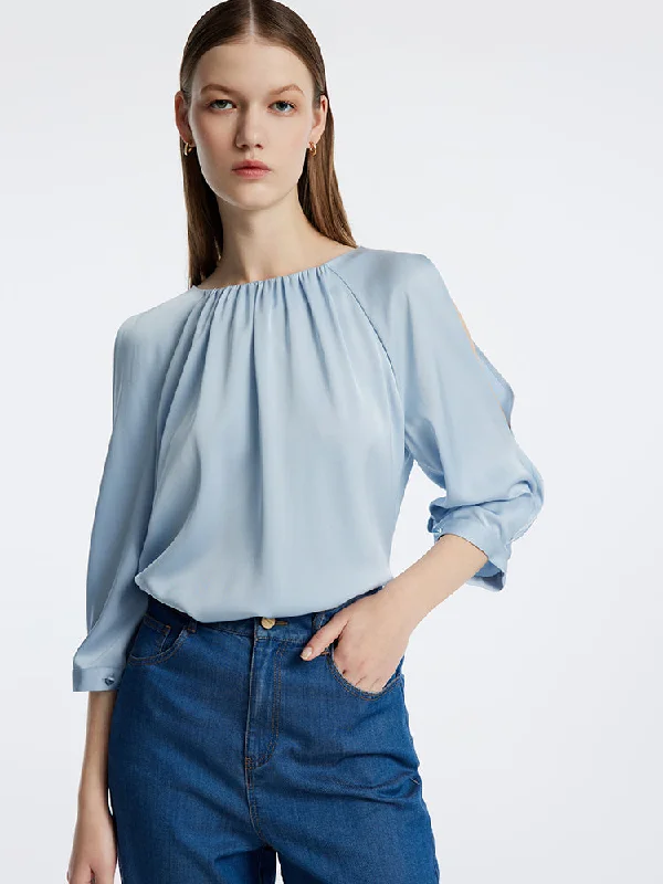 22 Momme Silk Woven Women Blouse