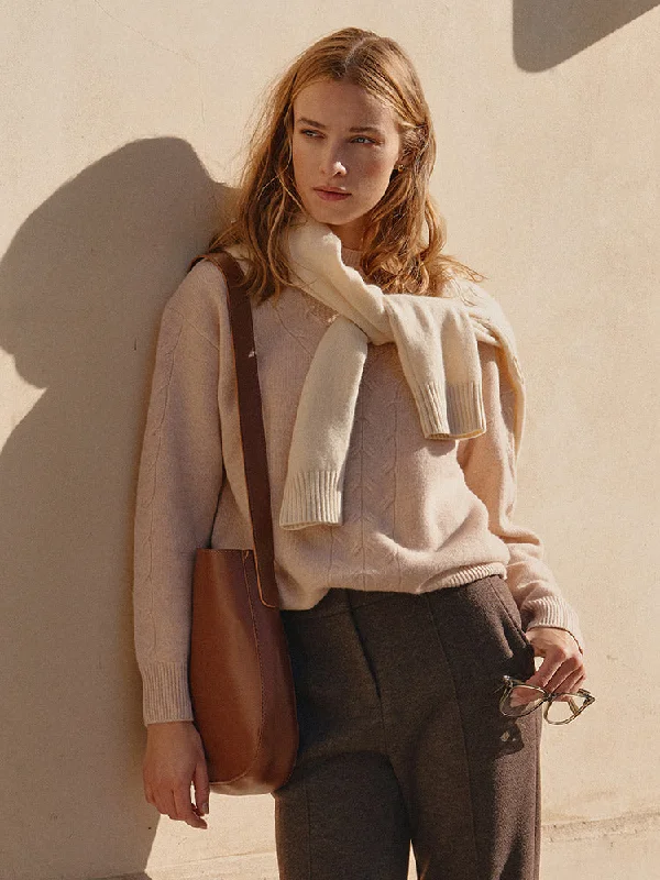 Beige Oversized Woolen Sweater