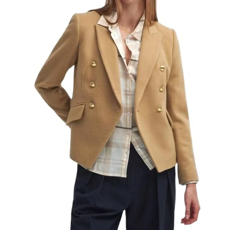 Darly Military Blazer In Camel