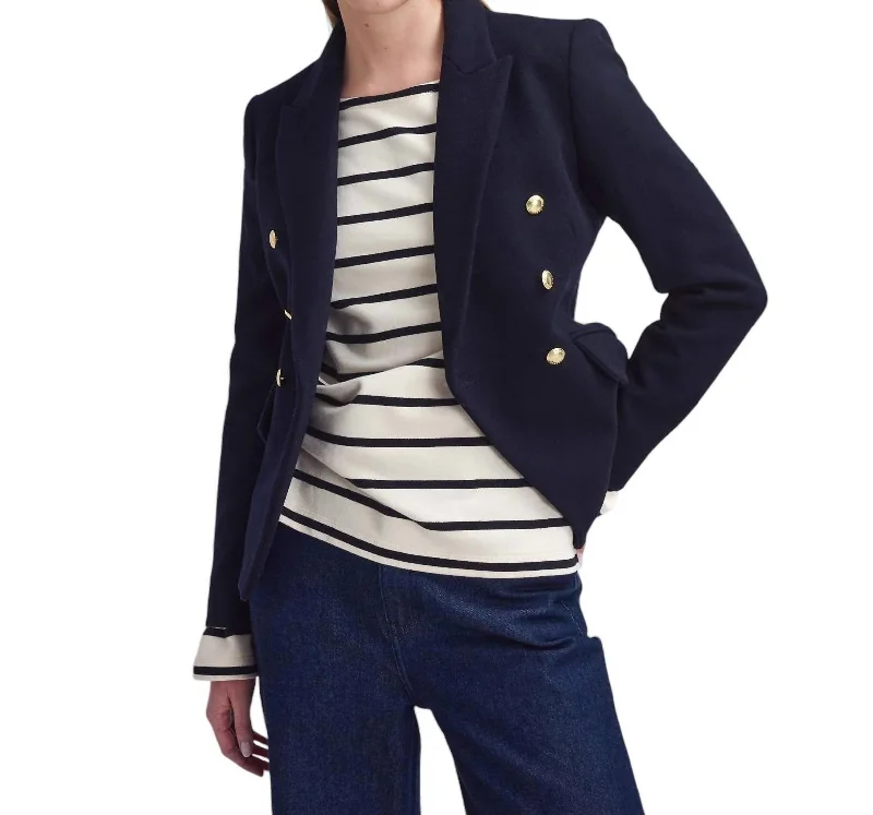 Darly Military Blazer In Navy