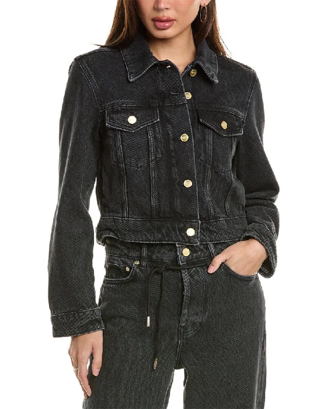 GANNI Heavy Denim Cropped Jacket