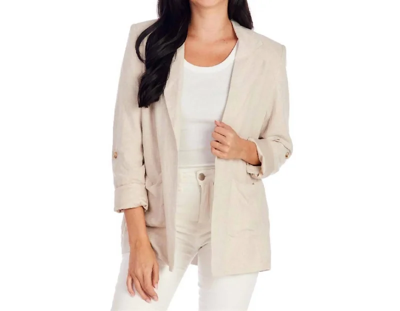 Lyra Blazer In Tan