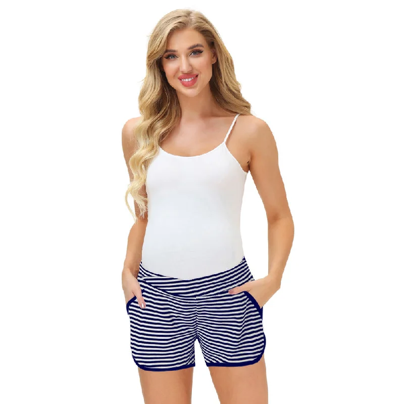 EveryMama EveryWear™️ Maternity Postpartum Shorties - Navy Stripe